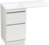 Style Line Тумба для умывальника Даллас 110 Люкс, белая PLUS эмаль